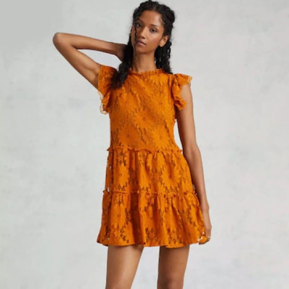 Orange Lace Dress